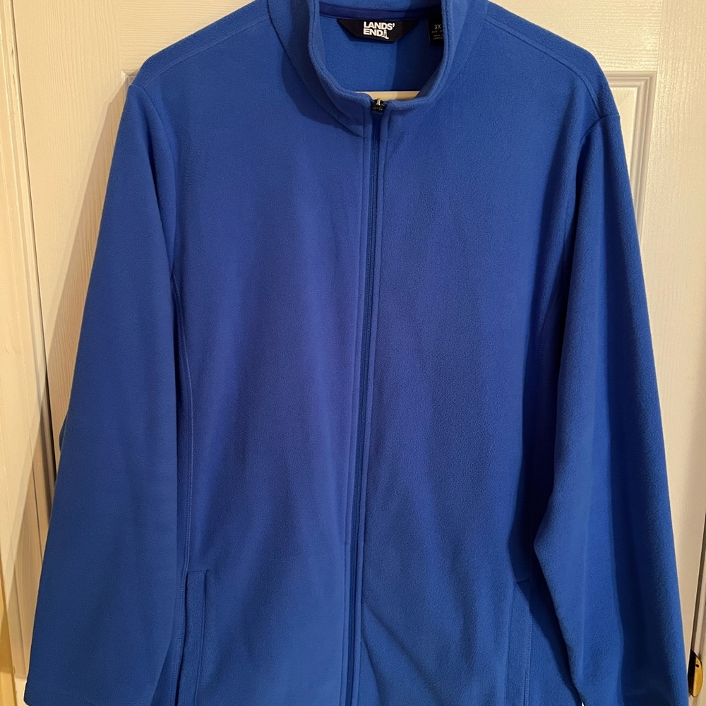 Lands' End Women’s Vibrant Blue Fleece Jacket